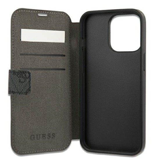 Guess GUBKP13X4GMGGR iPhone 13 Pro Max 6.7" gray/gray book 4G Big Metal Logo Guess GUBKP13X4GMGGR iPhone 13 Pro Max 6.7" gray/gray book 4G Big Metal Logo