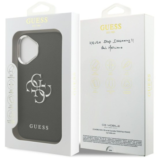 Guess Grained Big 4G Classic Logo case for iPhone 17 - black Guess Grained Big 4G Classic Logo case for iPhone 17 - black