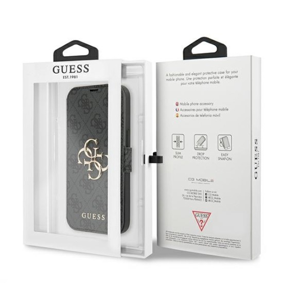 Guess GUBKP13X4GMGGR iPhone 13 Pro Max 6.7" gray/gray book 4G Big Metal Logo Guess GUBKP13X4GMGGR iPhone 13 Pro Max 6.7" gray/gray book 4G Big Metal Logo