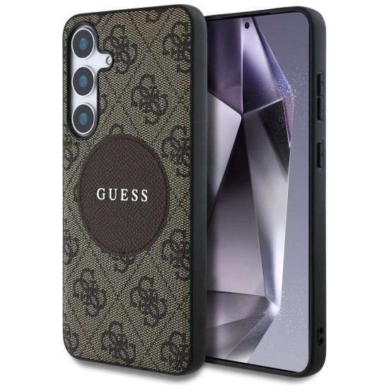 Guess 4G Round Patch Classic Logo MagSafe Case for Samsung Galaxy S25 Plus Brown Guess 4G Round Patch Classic Logo MagSafe Case for Samsung Galaxy S25 Plus Brown