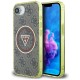 Guess IML Metal Glitter 4G Circle Triangle MagSafe case for iPhone 16e - brown Guess IML Metal Glitter 4G Circle Triangle MagSafe case for iPhone 16e - brown