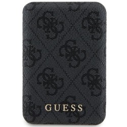 Guess Powerbank inductive 15W GUPB5FP4EMGK 5000mAh black/black 4G Leather Metal Logo MagSafe Guess Powerbank inductive 15W GUPB5FP4EMGK 5000mAh black/black 4G Leather Metal Logo MagSafe