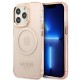 Guess Gold Outline Translucent MagSafe case for iPhone 13 Pro Max - pink Guess Gold Outline Translucent MagSafe case for iPhone 13 Pro Max - pink