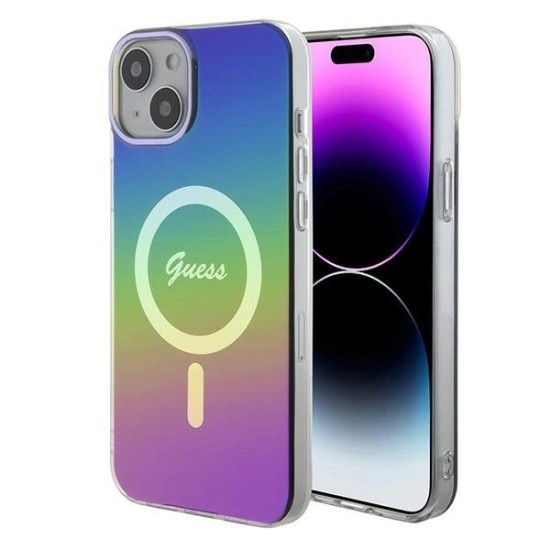 Guess IML Iridescent MagSafe case for iPhone 15 / 14 / 13 6.1" - multicolor Guess IML Iridescent MagSafe case for iPhone 15 / 14 / 13 6.1" - multicolor