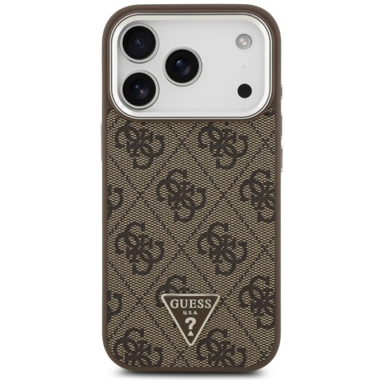 Guess 4G Triangle Logo MagSafe case for iPhone 17 Pro - brown
