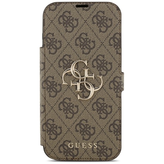 Guess Book 4G Metal Logo Case for iPhone 17 Pro Max - Brown Guess Book 4G Metal Logo Case for iPhone 17 Pro Max - Brown