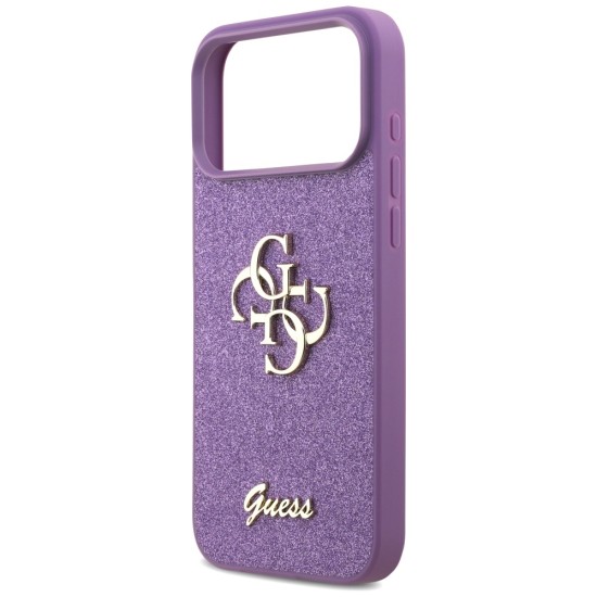 Guess Fixed Glitter Big 4G case for iPhone 17 Pro Max - purple Guess Fixed Glitter Big 4G case for iPhone 17 Pro Max - purple