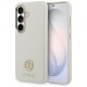 Guess Rhinestone Round Logo MagSafe Case for Samsung Galaxy S26 - Beige