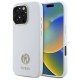 Guess Silicone Logo Strass 4G Case for iPhone 16 Pro - White Guess Silicone Logo Strass 4G Case for iPhone 16 Pro - White