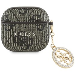 Guess 4G Strass Charm Case for AirPods 4 - Brown