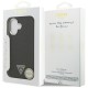 Guess Glitter Triangle Logo MagSafe Case for iPhone 17 - Black