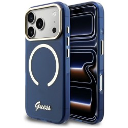Guess IML Script Metal MagSafe Case for iPhone 17 Pro Max - Blue Guess IML Script Metal MagSafe Case for iPhone 17 Pro Max - Blue
