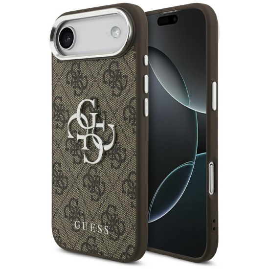 Guess 4G Big 4G Classic Logo case for iPhone 17 Air - brown and silver Guess 4G Big 4G Classic Logo case for iPhone 17 Air - brown and silver