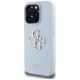 Guess Grained Big 4G Logo Small Classic Logo case for iPhone 16 Pro Max - blue