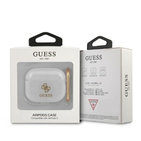 Guess GUA3UCG4GT AirPods 3 cover Transparent Glitter Collection Guess GUA3UCG4GT AirPods 3 cover Transparent Glitter Collection