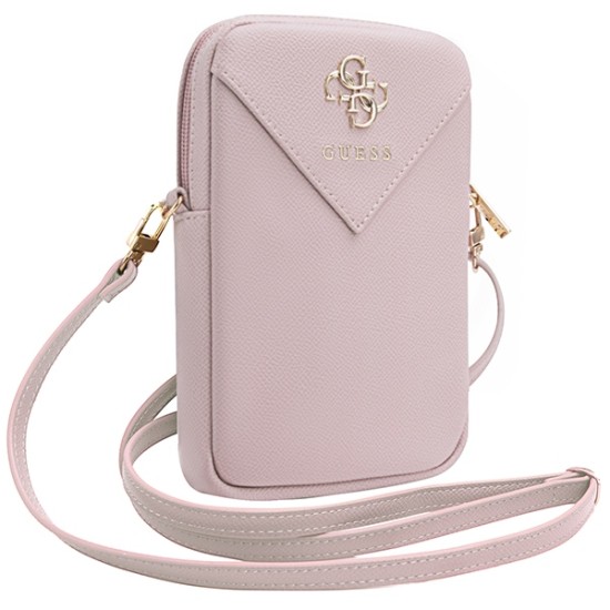 Guess Zip Triangle 4G bag - pink Guess Zip Triangle 4G bag - pink