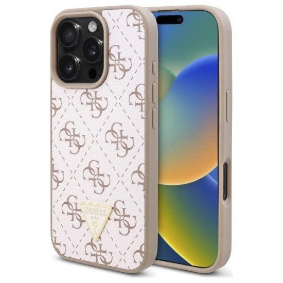 Guess New 4G Triangle Case for iPhone 16 Pro - White Guess New 4G Triangle Case for iPhone 16 Pro - White