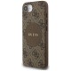 Guess 4G Circle Classic Logo MagSafe case for iPhone 16e - brown