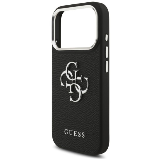 Guess Grained Big 4G Classic Logo case for iPhone 17 Pro - black Guess Grained Big 4G Classic Logo case for iPhone 17 Pro - black