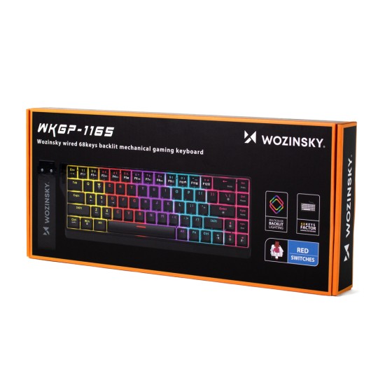 Wozinsky WKGP-1165 Mechanical Gaming Keyboard with RGB Backlight - Black Wozinsky WKGP-1165 Mechanical Gaming Keyboard with RGB Backlight - Black