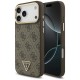 Guess 4G Triangle Logo MagSafe Case for iPhone 17 Pro Max - Brown &amp;amp; Gold