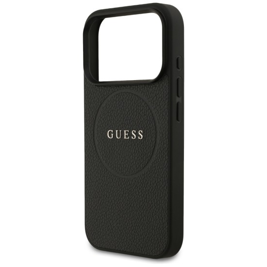 Guess Grained Ring MagSafe case for iPhone 17 Pro - black