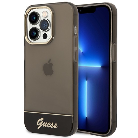 Guess GUHCP14LHGCOK iPhone 14 Pro 6.1 "black / black hardcase Translucent Guess GUHCP14LHGCOK iPhone 14 Pro 6.1 "black / black hardcase Translucent