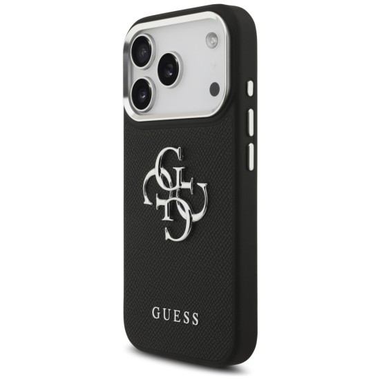 Guess Grained Big 4G Classic Logo case for iPhone 17 Pro - black Guess Grained Big 4G Classic Logo case for iPhone 17 Pro - black