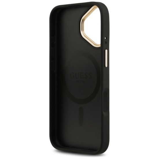 Guess 4G PU Classic Logo MagSafe case for iPhone 17 - black