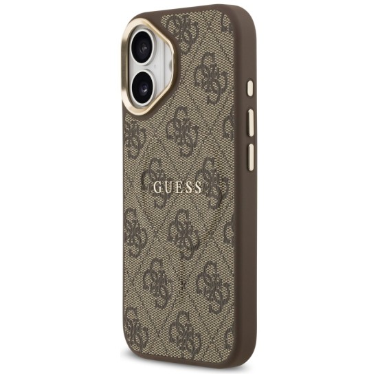 Guess 4G PU Classic Logo MagSafe Case for iPhone 17 - Brown