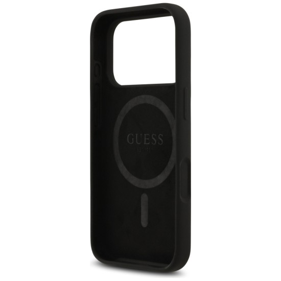 Guess Silicone Triangle Logo MagSafe Case for iPhone 17 Pro Max - Black Guess Silicone Triangle Logo MagSafe Case for iPhone 17 Pro Max - Black