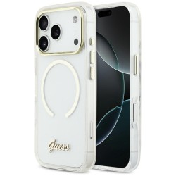 Guess IML Script Metal MagSafe Case for iPhone 17 Pro - Clear Guess IML Script Metal MagSafe Case for iPhone 17 Pro - Clear