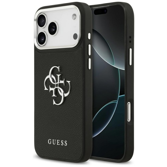 Guess Grained Big 4G Classic Logo case for iPhone 17 Pro Max - black Guess Grained Big 4G Classic Logo case for iPhone 17 Pro Max - black