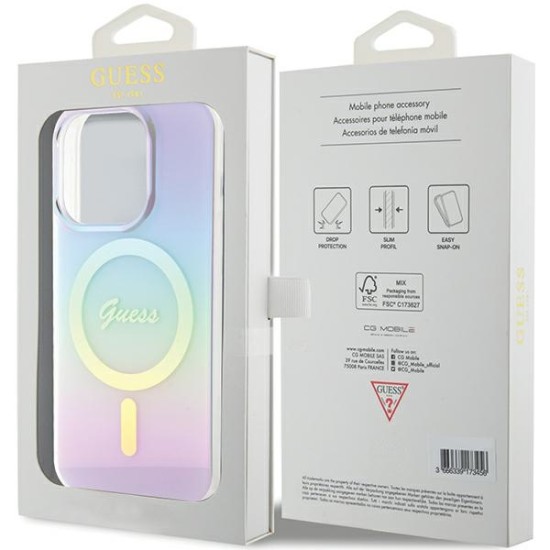 Guess GUHMP15XHITSU iPhone 15 Pro Max 6.7" purple/purple hardcase IML Iridescent MagSafe Guess GUHMP15XHITSU iPhone 15 Pro Max 6.7" purple/purple hardcase IML Iridescent MagSafe