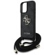 Guess 4G Big Logo Cord Stap Crossbody Case for iPhone 16 Plus Black Guess 4G Big Logo Cord Stap Crossbody Case for iPhone 16 Plus Black