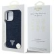 Guess Denim Triangle Logo MagSafe iPhone 16 Pro Case - Blue Guess Denim Triangle Logo MagSafe iPhone 16 Pro Case - Blue