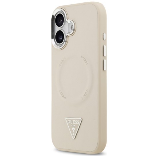 Guess Triangle Logo MagSafe Case for iPhone 17 - Beige Guess Triangle Logo MagSafe Case for iPhone 17 - Beige