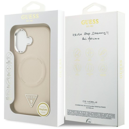 Guess Triangle Logo MagSafe Case for iPhone 17 - Beige Guess Triangle Logo MagSafe Case for iPhone 17 - Beige