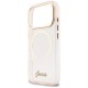 Guess IML Script Metal MagSafe Case for iPhone 17 Pro - Pink