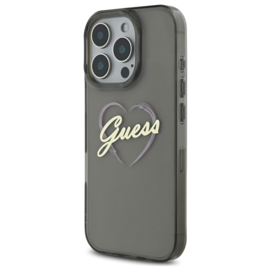 Guess IML Heart Case for iPhone 16 Pro Max - Black Guess IML Heart Case for iPhone 16 Pro Max - Black