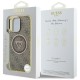 Guess IML Metal Glitter 4G Circle Triangle MagSafe Case for iPhone 16 Pro Max - Brown Guess IML Metal Glitter 4G Circle Triangle MagSafe Case for iPhone 16 Pro Max - Brown
