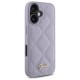 Guess Quilted Metal Logo case for iPhone 16 - light purple Guess Quilted Metal Logo case for iPhone 16 - light purple