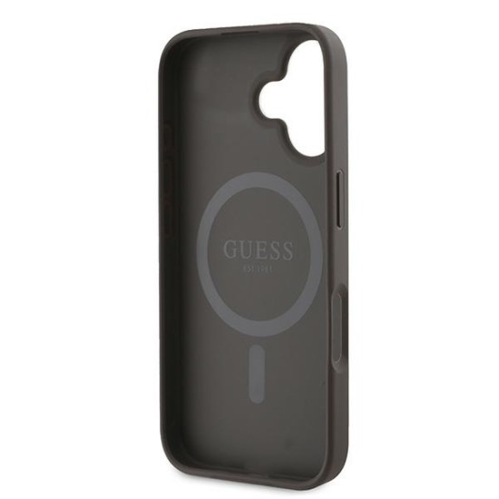Guess 4G Printed Stripes MagSafe iPhone 16 Plus Case - Brown Guess 4G Printed Stripes MagSafe iPhone 16 Plus Case - Brown