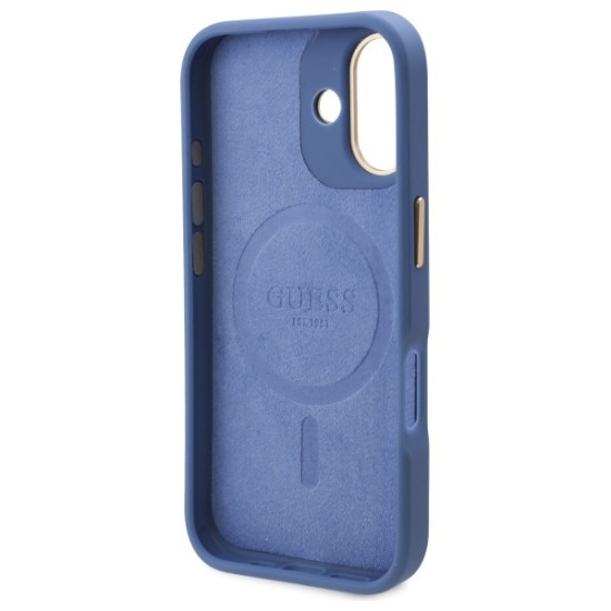 Guess 4G Logo Plate MagSafe Case for iPhone 16 Plus - Blue Guess 4G Logo Plate MagSafe Case for iPhone 16 Plus - Blue