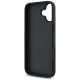 Guess Grained Hot Stamp Peony Triangle Logo MagSafe Case for iPhone 16 - Black