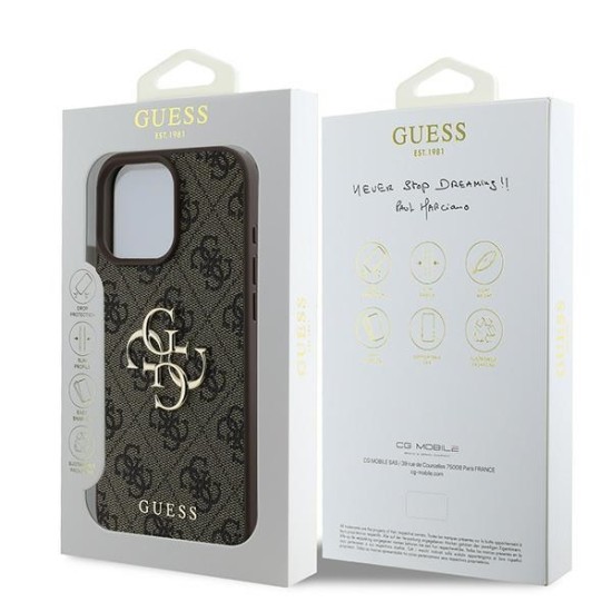 Guess 4G Big Logo Case for iPhone 16 Pro - Brown Guess 4G Big Logo Case for iPhone 16 Pro - Brown