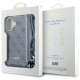 Guess Crossbody Cord 4G Print Case with Lanyard for iPhone 16 - Blue