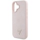 Guess Grained Hot Stamp Peony Triangle Logo MagSafe iPhone 16 Case - Pink