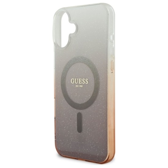 Guess IML Glitter Gradient MagSafe Case for iPhone 16 Plus - Brown Guess IML Glitter Gradient MagSafe Case for iPhone 16 Plus - Brown