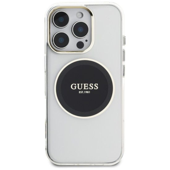 Guess IML Metal Colored Circle Classic Logo MagSafe case for iPhone 16 Pro - black Guess IML Metal Colored Circle Classic Logo MagSafe case for iPhone 16 Pro - black